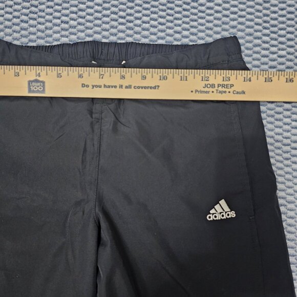 Vintage Adidas Black Track Pants 3-Stripe Ankle Detail Joggers Womens Size Small - Picture 5 of 8